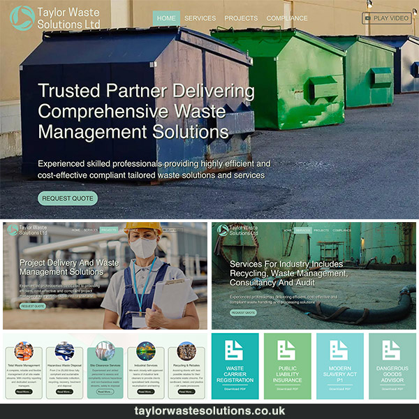 Taylor Waste Solutions Website by Trinity