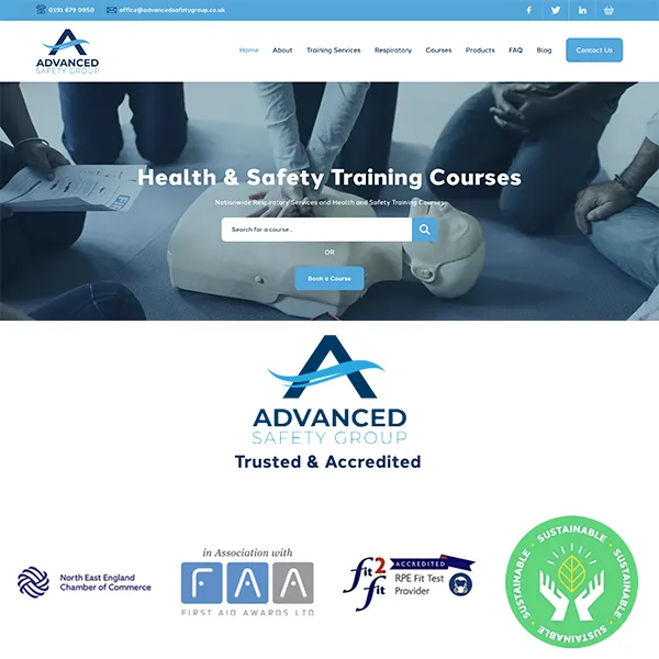 Advanced Safety Group Website Client of Trinity Web Design Ltd