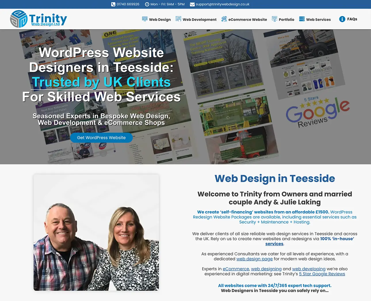 Trinity Web Design Ltd Based in Wynyard, Teesside Serving the UK