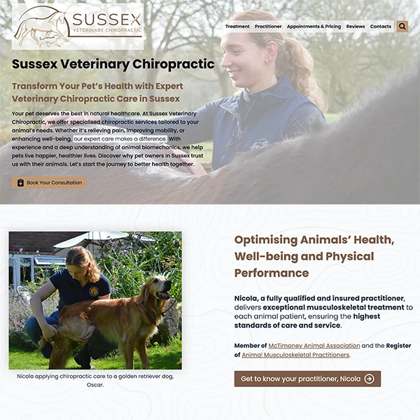 Sussex Veterinary Chiropractic - Trinity Client